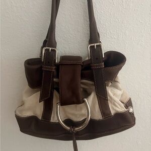 Dolce & cabbana vintage collectors bag cow hide Brown and Cream Women's Handbag